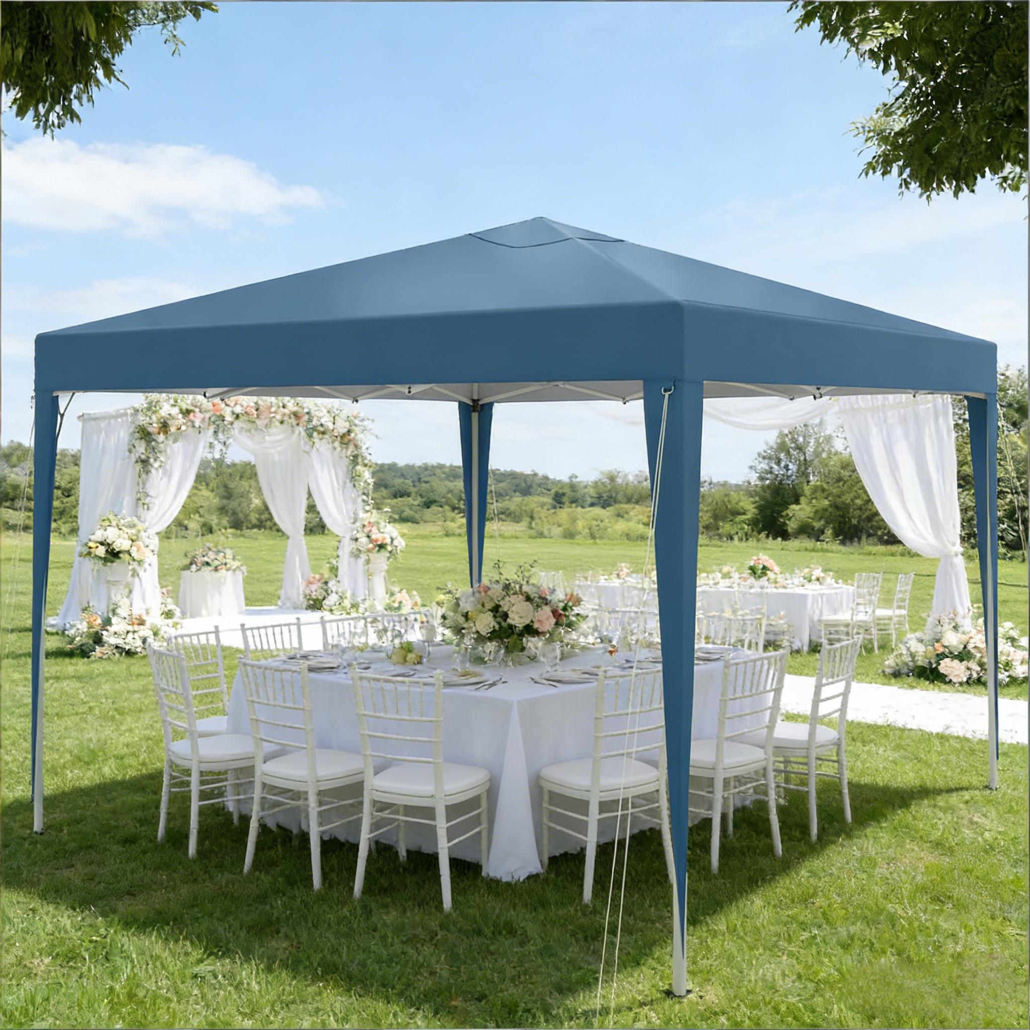 Eleganter, Faltbarer Tente-gazebo Für Outdoor-veranstaltungen – Leichtes, Tragbares Schutzdach Mit Inkludiertem Transportbeutel (nur Gestell)