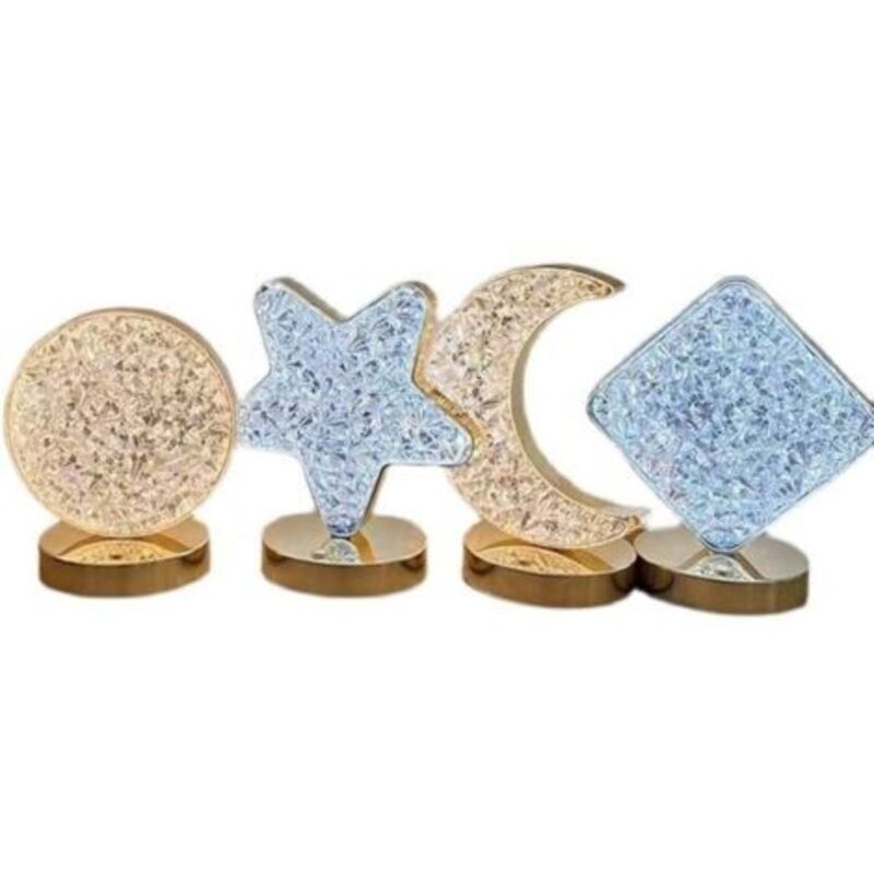 [niemals Verwendet] Led-kristallleuchte, Touch-dimmung, Nachttischlampe, Romantischer Diamant-usb-anschluss