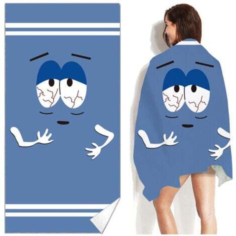 [niemals Verwendet] Wendbares Mikrofaser-strandtuch 160 X 80 Cm (große Blaue Augen), Schnelltrocknendes Strandtuch, Leichtes Und Tragbares Reisehandtuch