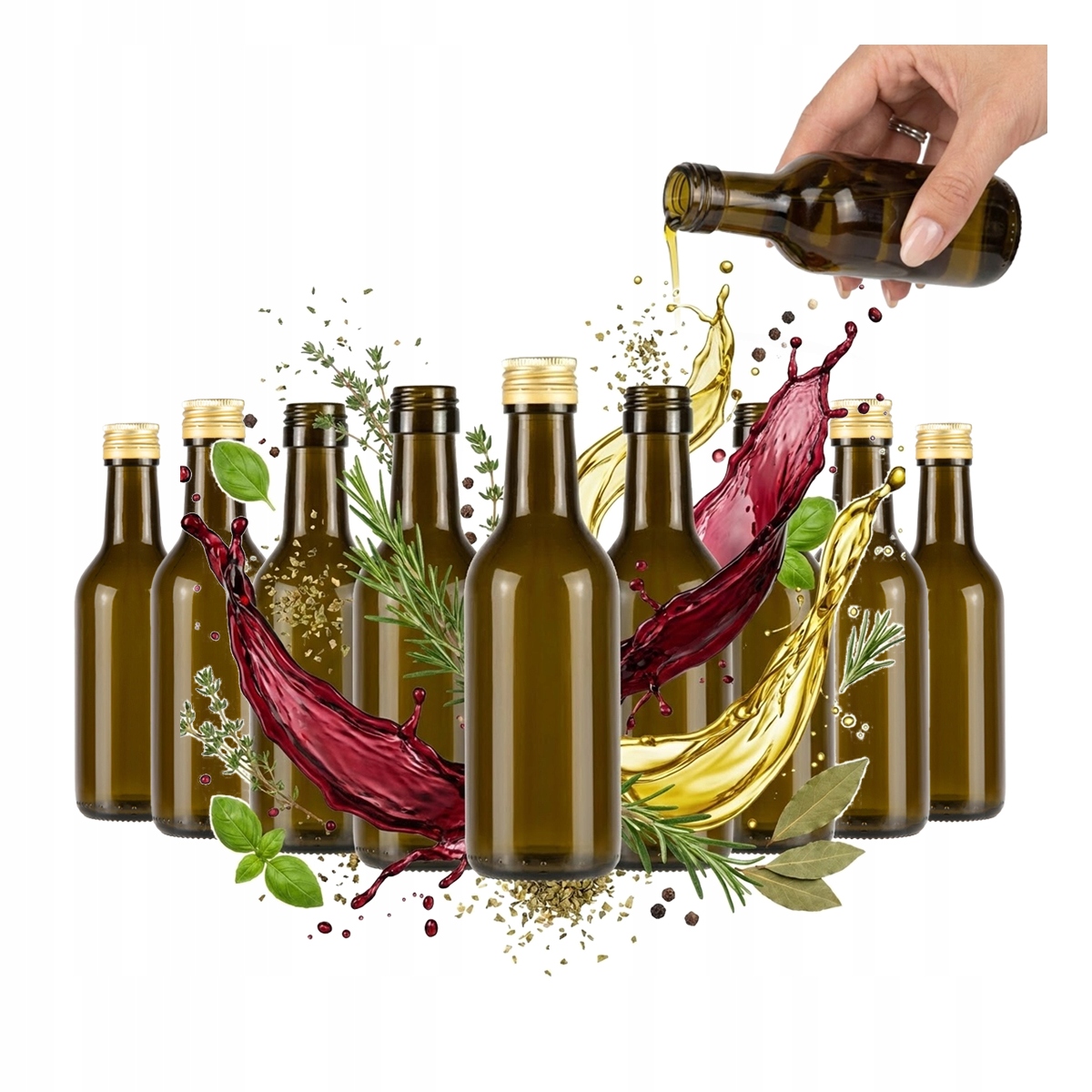 50 Glasflaschen Für Wein, 200 Ml, Dunkles Glas, Für Weinessig, Liköre, Geschenkidee