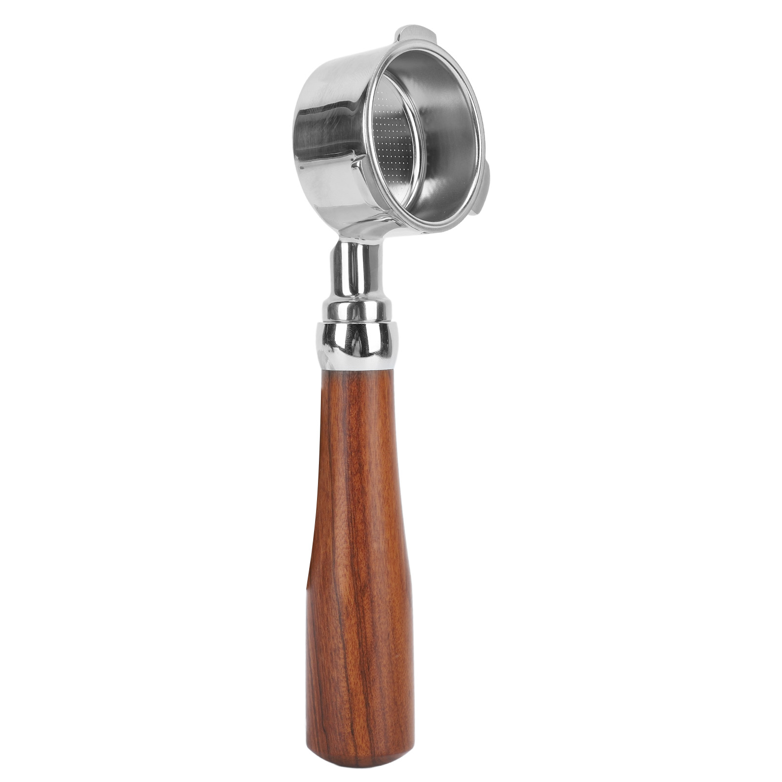 Bodenloser 51-mm-edelstahl-siebträger Mit Holzgriff – Zubehör Für Kaffeemaschinen – 3 Zinken Für Verbesserte Extraktion