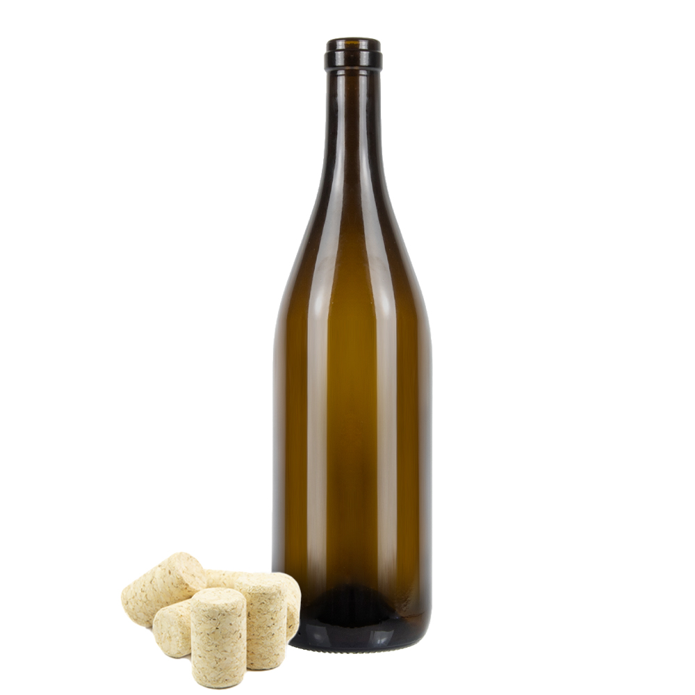 Burgunderflasche 750 Ml Für 0,75 L Wein Mit Korken