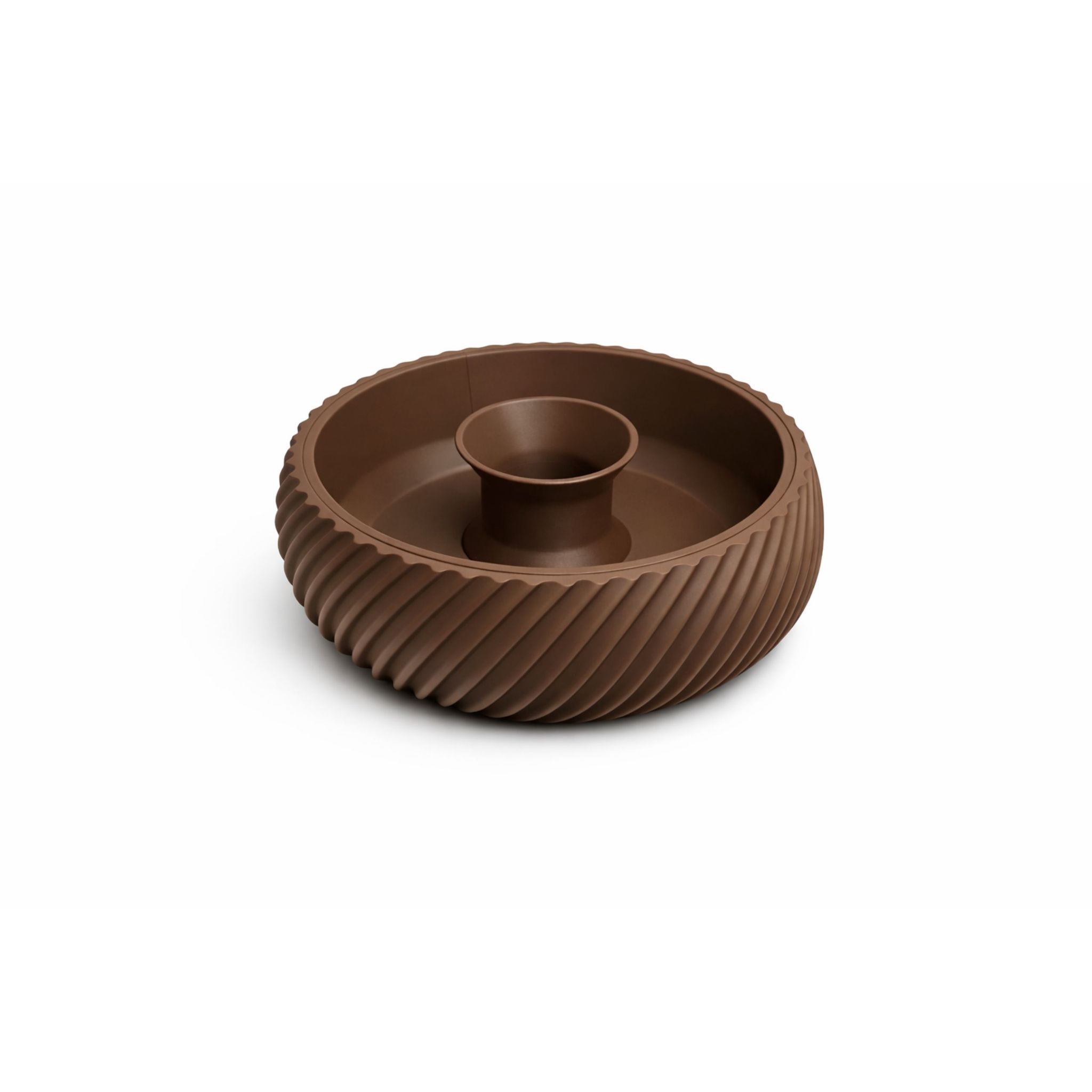 Braune 2-in-1-snackschale Mit Schalenbehälter Für Nüsse