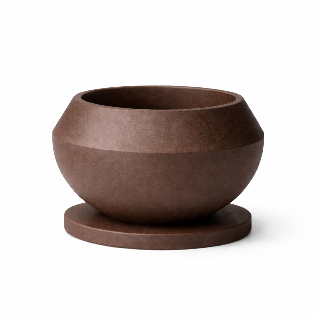 Brauner Bonsai-topf, Moderne Dekorative Schale Für Den Innenbereich