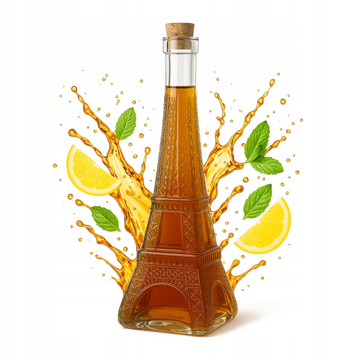 Pariser Turm Glasflasche 350 Ml Für Alkohol, Liköre, Wein, Geschenk