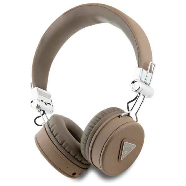 Guess Bluetooth-on-ear-kopfhörer Enc Gubh70pgtspsw Braun, Genarbt, Klassische Runde Form