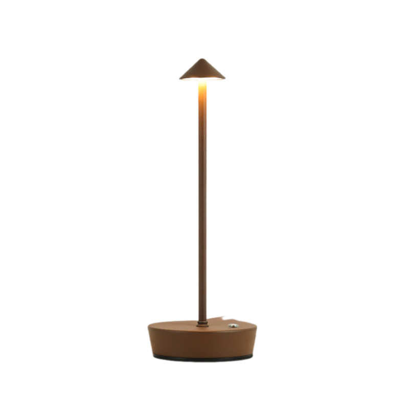 Kabellose Lade-schreibtischlampe, Braune Laptop- Und Handylampe