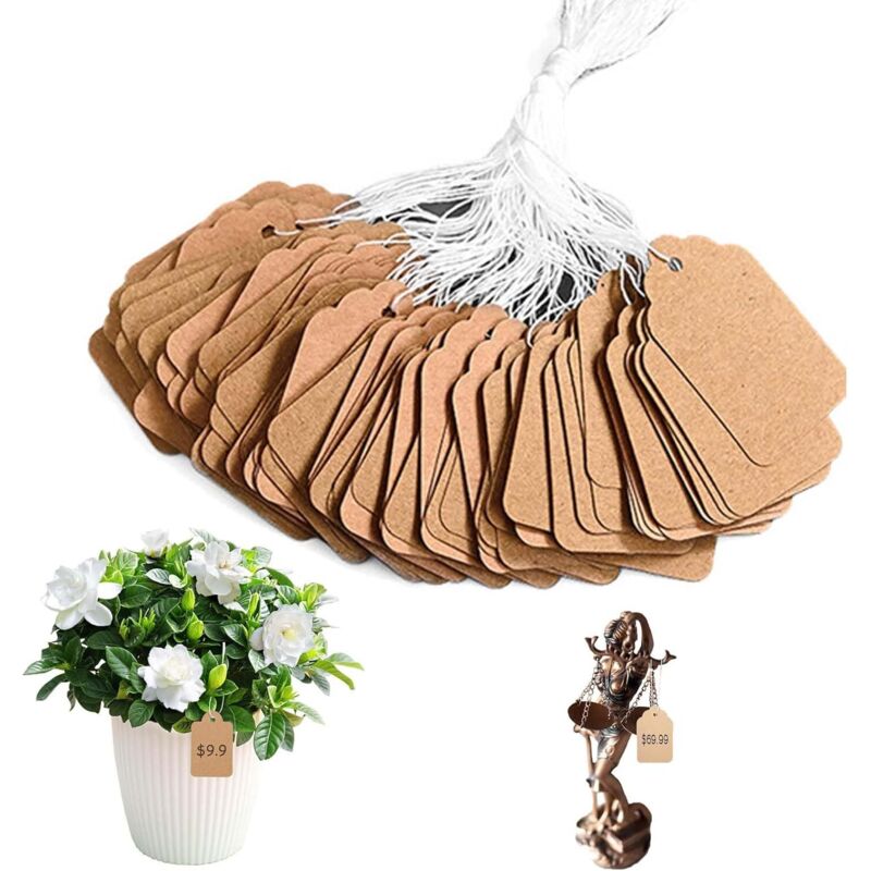500 Stück Vintage-preisschilder Aus Braunem Karton Für Kleidung, Schuhe, Schmuck, Geschenke - Ulisem