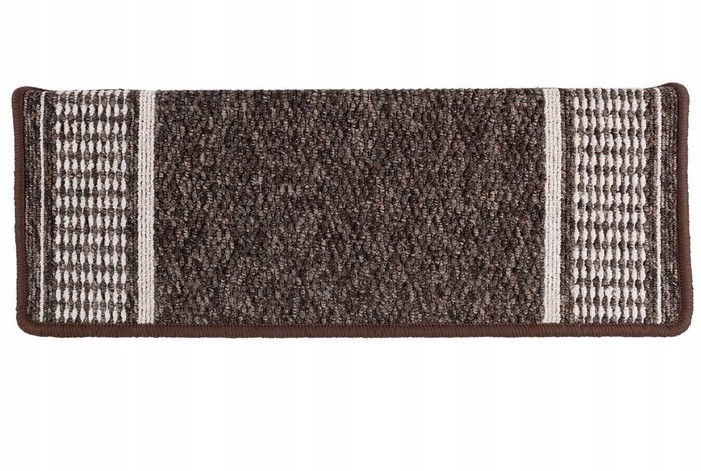 Selbstklebende, Rutschfeste Treppenschutzmatte, Braun, 28x67cm, 1 Stück.
