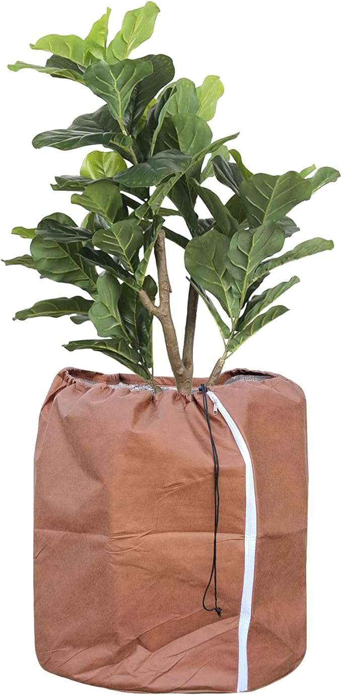 Thermoschutz Für Blumentöpfe, Winterschutz Für Pflanzen, 50 X 45 Cm, Braun