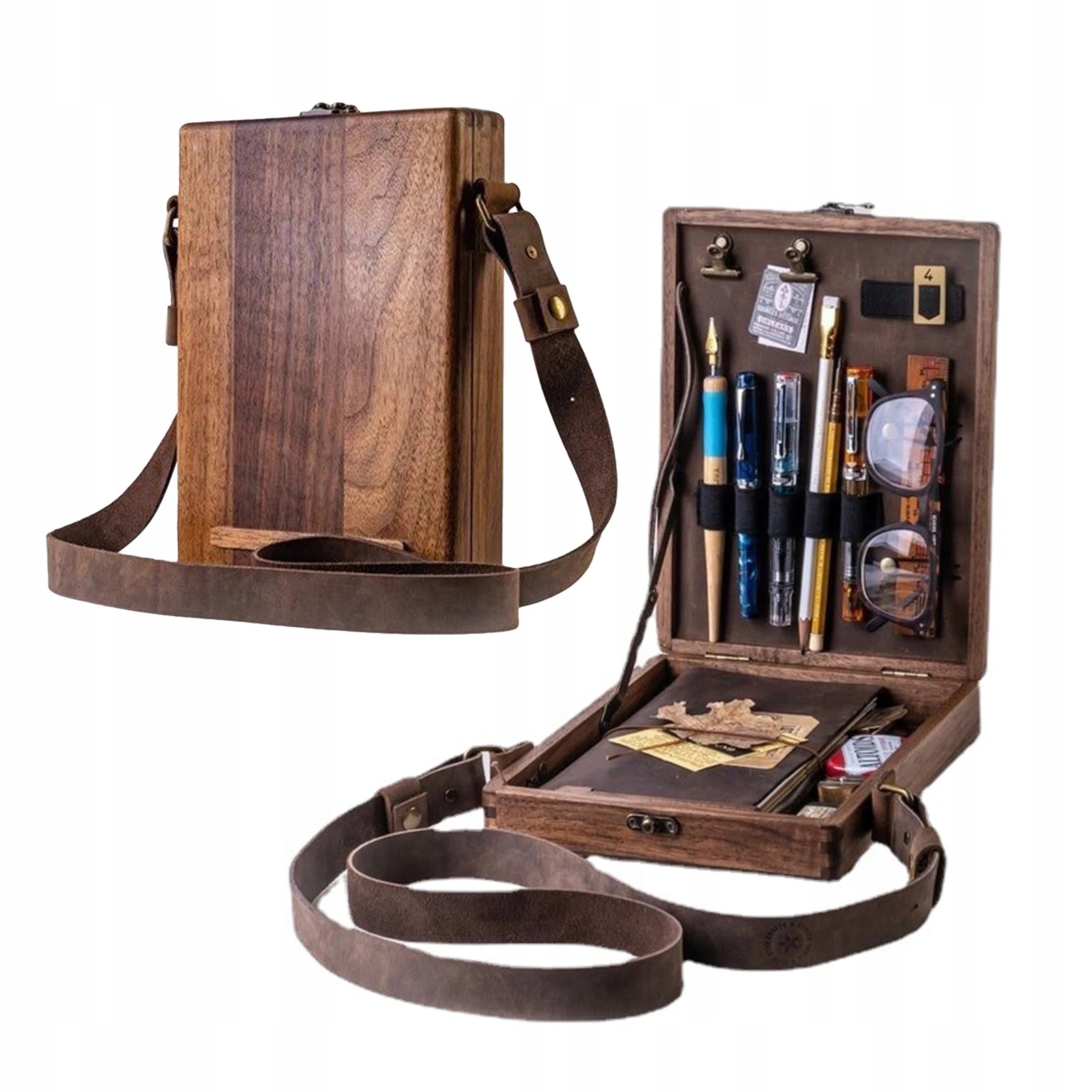 Umhängetasche Aus Holz, Retro-box, Künstler-schultertasche