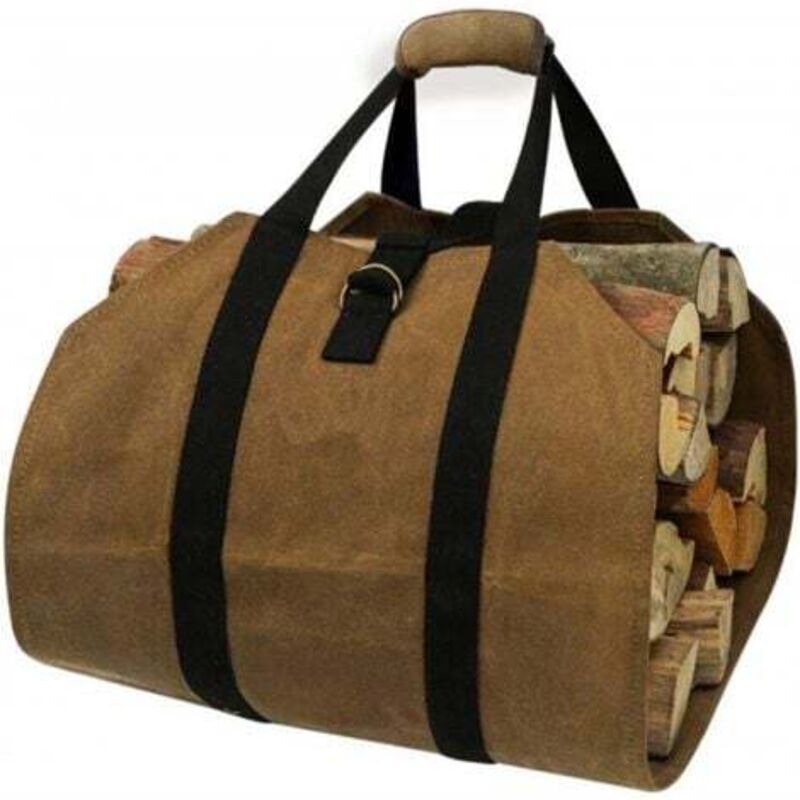[niemals Verwendet] Holzkorb, Brennholztasche Aus Segeltuch, Extra Großer Brennholzkorb/rucksack Für Drinnen Zum Campen