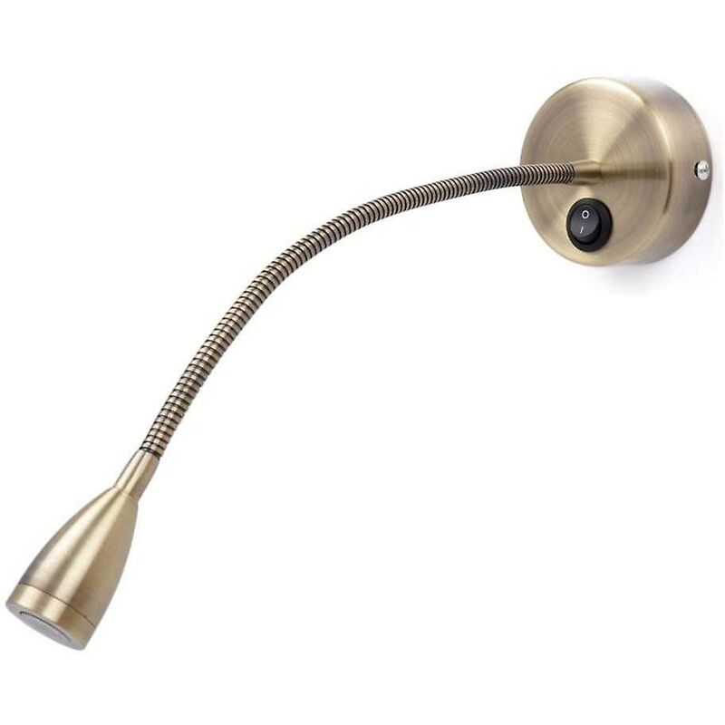 Flexible Wand-leseleuchten/nachttischlampe Mit Schalter, 13 Watt Cree Led, Bronze My-b031 [energieklasse A+++]