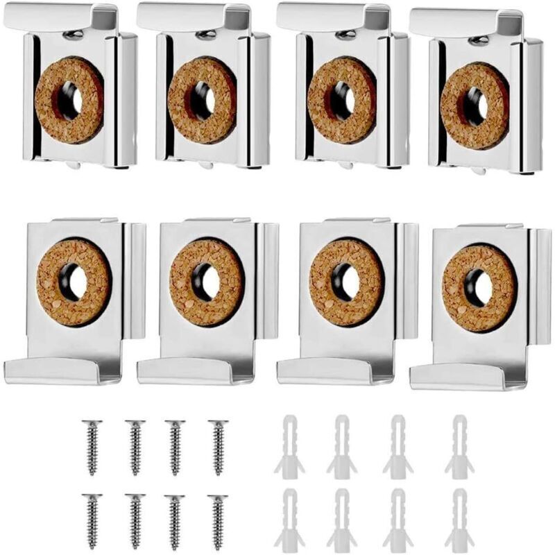 Wandmontierte Spiegelhalterungen, Verstellbare Spiegelstützen, 8-teiliges Set, Für Badezimmer Und Ankleidezimmer