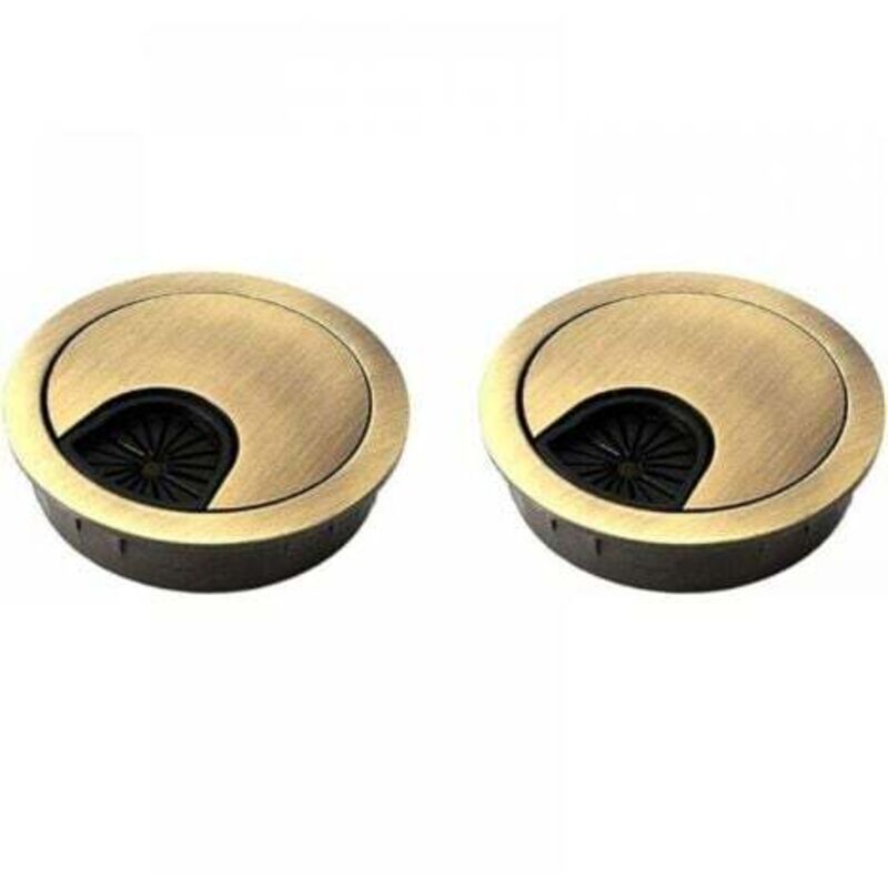 [niemals Verwendet] X Kabeldurchführungen Für Schreibtische Und Arbeitsplatten – Bronze, 60 Mm