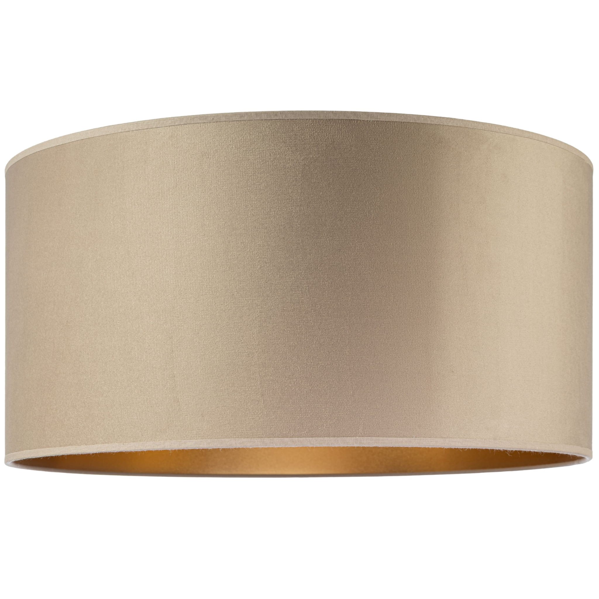 Tornado Lampenschirm Rund 50 Samt Cappuccino-gold