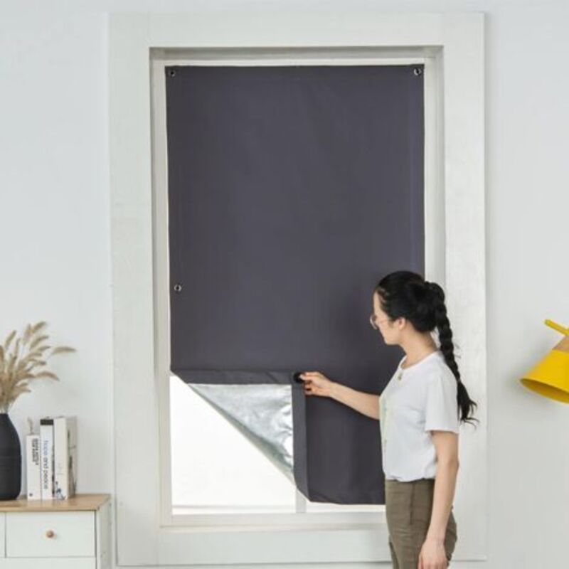 Vorhang Mit Saugnapf Für Dachfenster, Sonnenschutz Und Hitzeschutz, Einfacher Und Temporärer Tragbarer Faltvorhang Für Reisen, Uv-schutz (60x120 Cm Dunkelgrau)