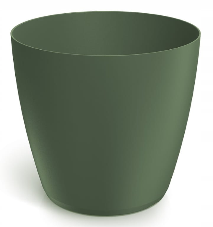Dunkelgrüner Kunststoff-blumentopf 15,8 X 14,5 Cm, Glatter Deckel, Matt