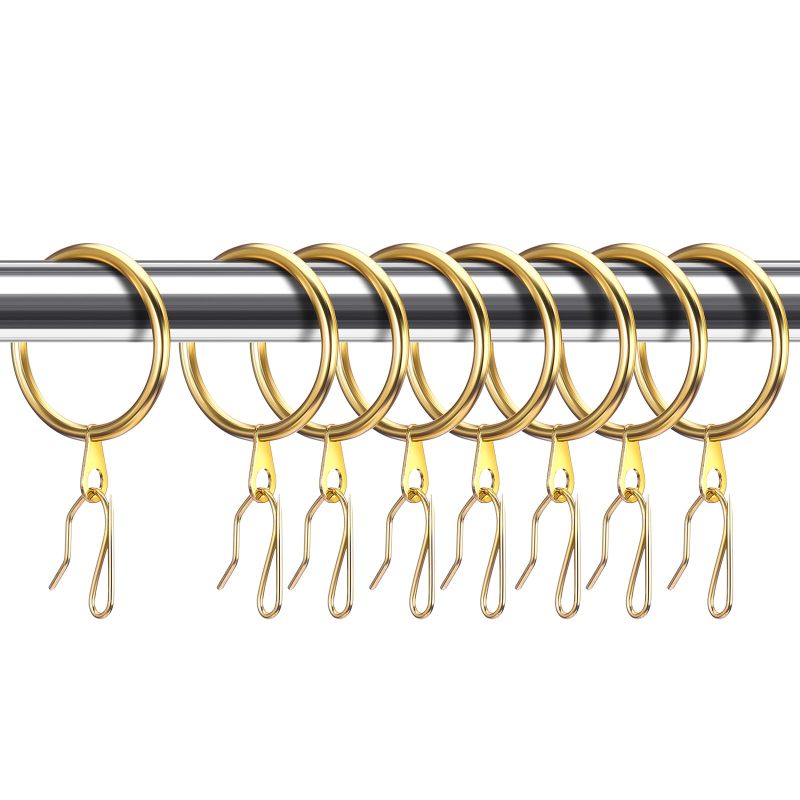 30 Metall-gardinenringe Für Gardinen Und 30 Metall-gardinenringe Für Fenstergardinen, Duschtüren (gold, 32 Mm)