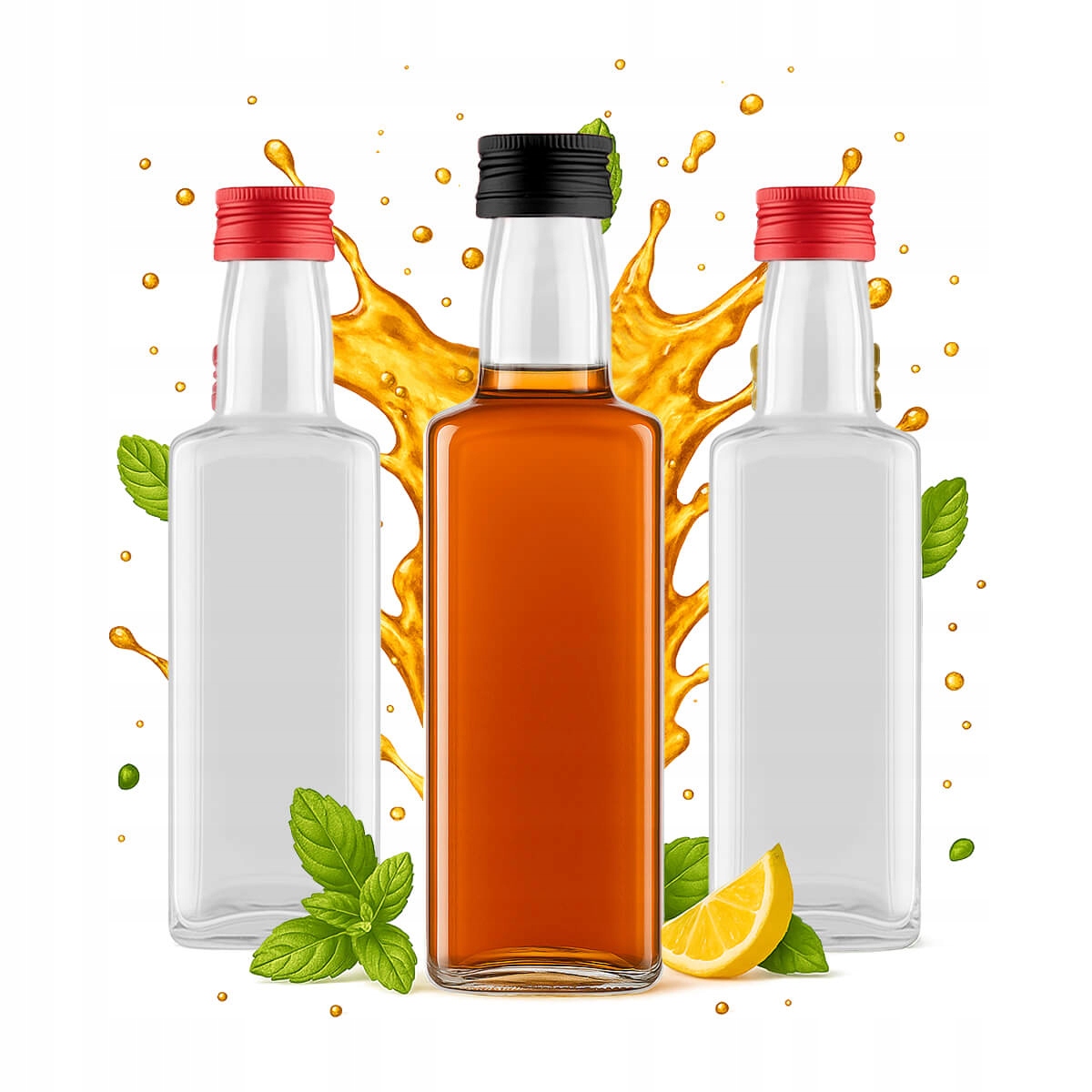 50 Whisky-glasflaschen (250 Ml) Für Whisky, Likör, Sirup – Geschenkidee