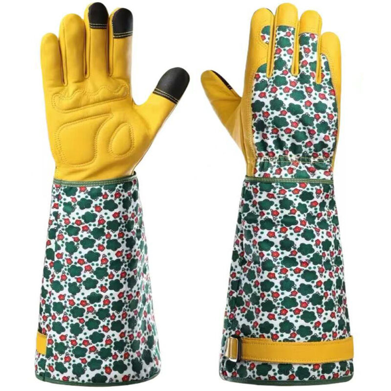 Lange, Atmungsaktive Gartenhandschuhe Aus Leder Für Damen: Optimaler Schutz Vor Dornen Und Kratzern Beim Rosenschnitt.