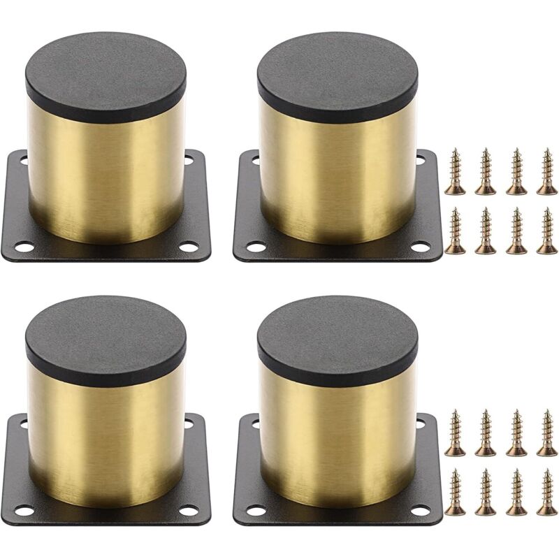 Oem – Set Mit 4 5 Cm Edelstahl-möbelbeinen – Rundes, Goldenes Design – Einfache Schraubmontage – Für Stühle, Tische, Schränke, Sofas