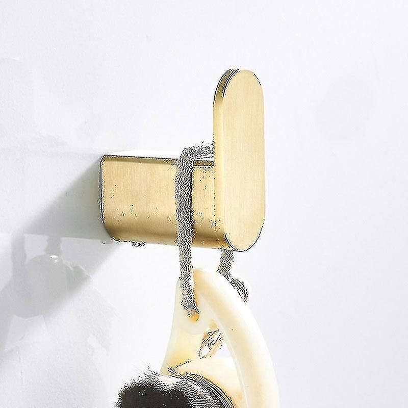 Bademantelhaken Aus Gebürstetem Edelstahl Mit Goldfinish. Goldener Wand-bademantelhaken. Eleganter Designer-handtuchhaken.