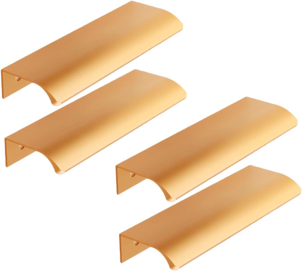 Set Mit 4 Modernen Küchenschrankgriffen, 150 Mm Aluminium-badezimmerschrankgriffe, Gold