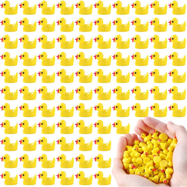 120 Mini-enten, Kleine Harz-enten, Kleine Plastik-enten, Große Enten, Geeignet Für Aquarien, Puppenhäuser, Zaubergärten Und Landschaftsdekorationen.