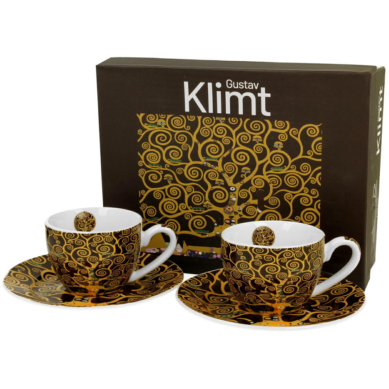 Set Mit 2 Espressotassen Mit Klimt-baummotiv