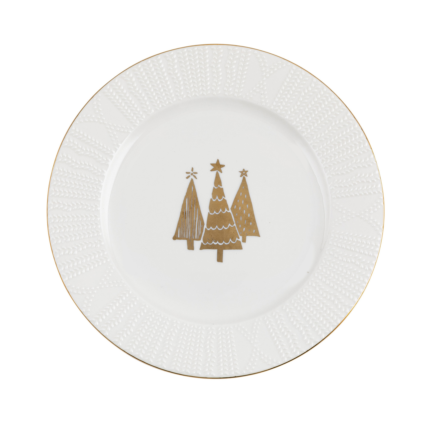 Florina Goldener Weihnachtsbaumteller 27,5 Cm