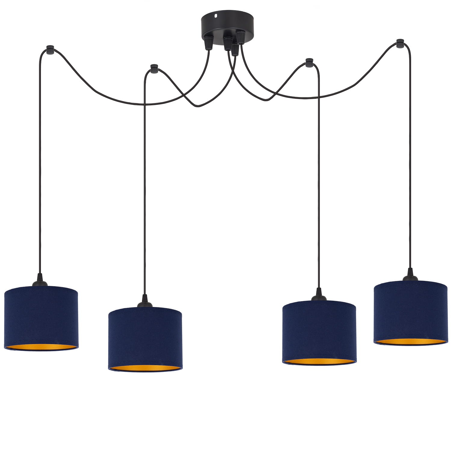 Tornado Pam4 Lampe, Marineblau Und Gold