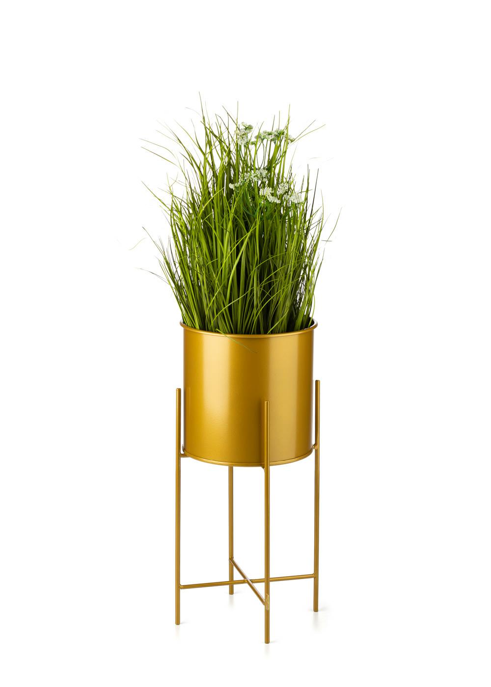 Blumenständer Mit Deckel, 55 Cm, Gold