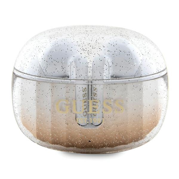 Guess Bluetooth-kopfhörer Gutwshdgkeed Tws + Dockingstation Gold/goldglitzer-farbverlauf