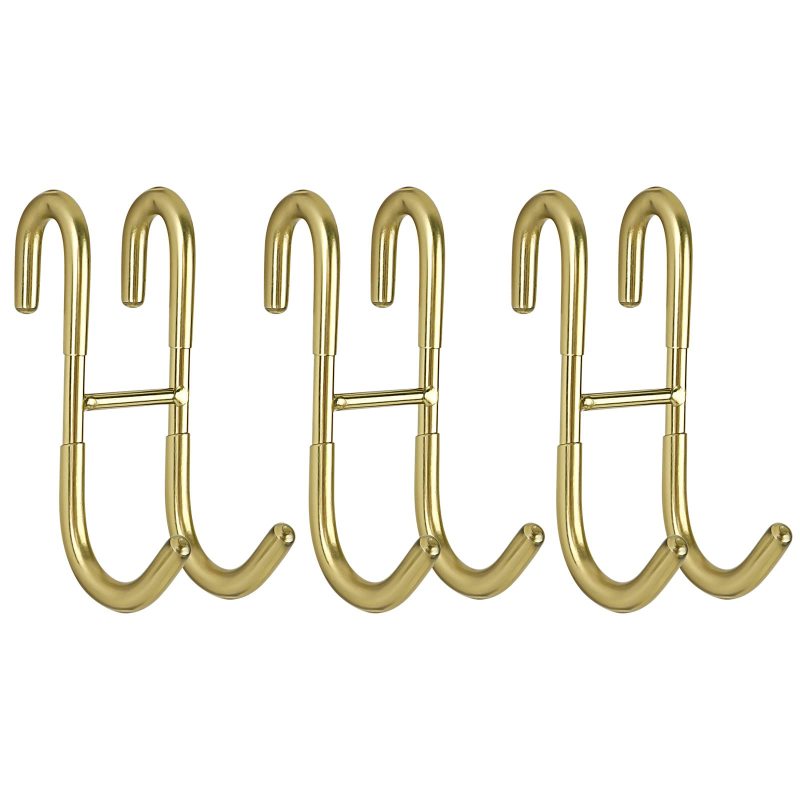 Rahmenloser Wandhaken Aus Goldglas Für Badezimmerhandtücher, 3 Stück (gold)