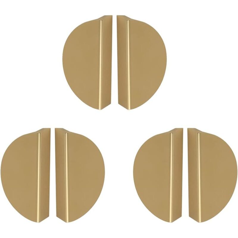Schubladengriffe Aus Edelstahl, 6er-set, Rund, Goldfarben, 64 Mm, Küchenmöbel - Ulisem
