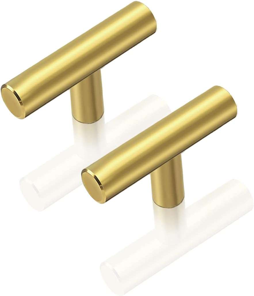 Möbelgriffleiste Für Schubladenschränke, Goldfarben, T-form, 5 Cm, 20 Stück