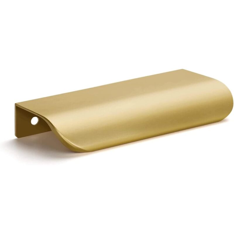 Unsichtbarer Möbelgriff Aus Mattgoldenem Aluminium, 128 Mm Lochabstand, 150 Mm Länge, Modernes Design – Ulisem