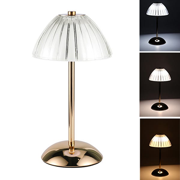 Goldene Usb-schreibtischlampe, 3-ton-beleuchtung, Stufenloses Dimmen, Touch-schalter, Dekorative Schreibtischlampe, Nachtlicht, Leselampe
