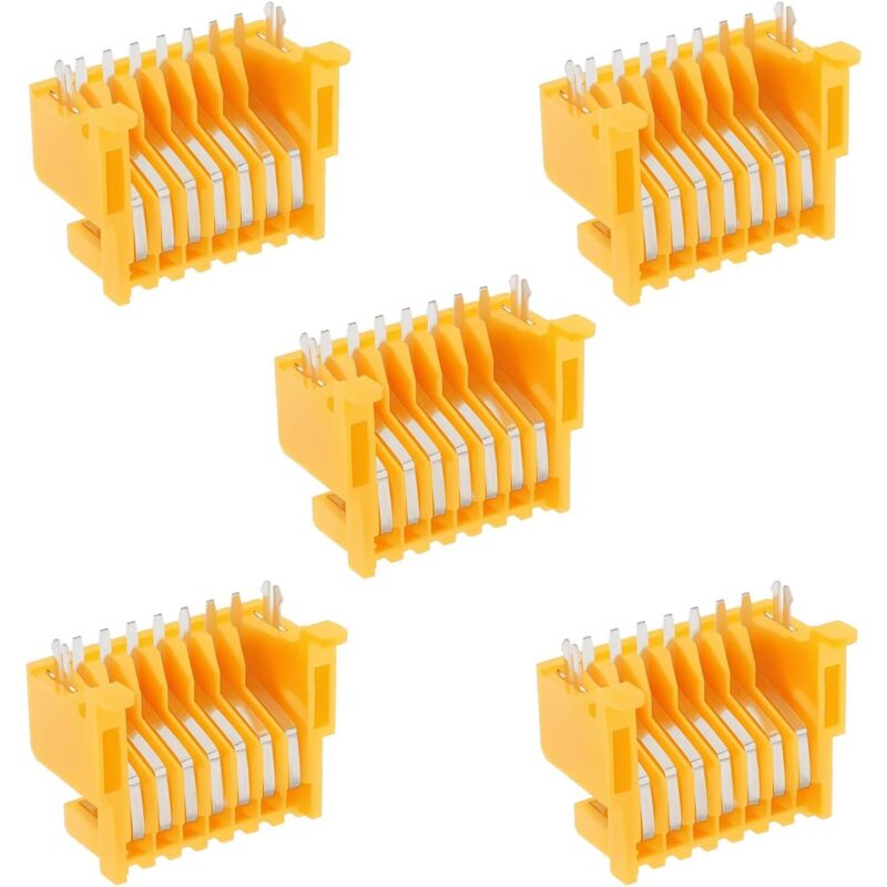 Gelbe Leiterplatten-anschlussklemmen – 5er-pack, Kompatibel Mit Verschiedenen Modellen, Überlastschutz, Universelle 18-v-verkabelung – Ulisem