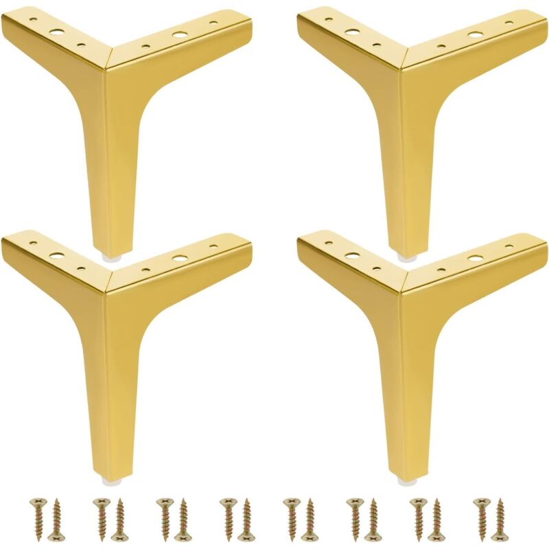 Dreieckige Metallmöbelbeine, 4er-set, 15 Cm Hoch, Für Sofa, Stuhl, Hocker, Kleiderschrank - Ulisem