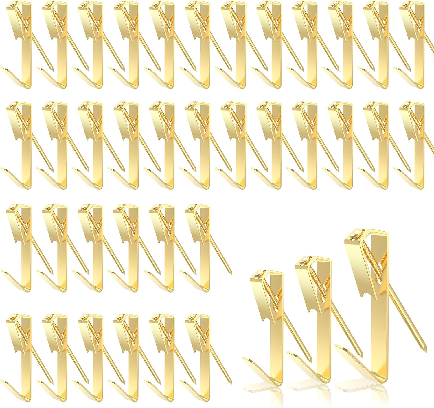 184-teiliges Bilderrahmen-haken, Bilderhaken-set, 3 Größen, 20/30/50 Lb Haken, Haken Mit Nägeln Für Schwere Bilder/bilderrahmen/spiegel – Gold