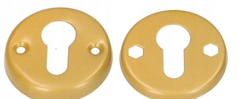 Schild, Rund Lackiert, Goldene Einlage