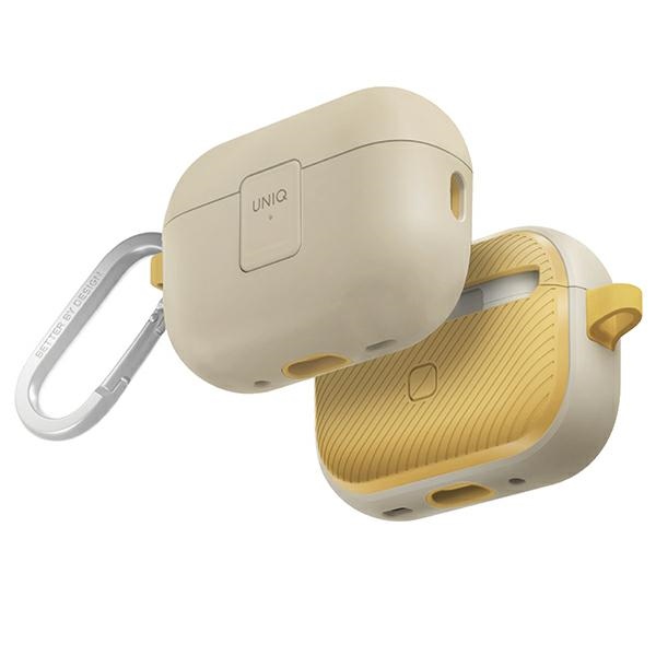 Uniq Clyde Lock Case Für Airpods Pro 2 (2022/2023) Beige-gelb/elfenbein-kanariengelb