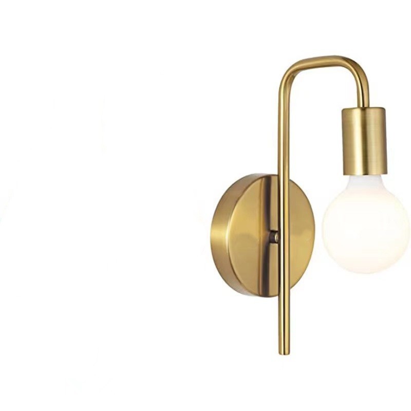 Nordische Minimalistische Badezimmerspiegel-kopflampe, Goldene Wandlampe Mit Led-lichtquelle St64