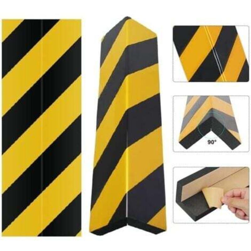 [niemals Verwendet] Stück Selbstklebende Schaumstoffecken, 40 X 15 Cm, Autotürschutz, Garagenstoßstangenschutz, Selbstklebender Schaumstoff Für Säulen, Parken, Garagentor, Ecken, Wände (gelb-schwarz)