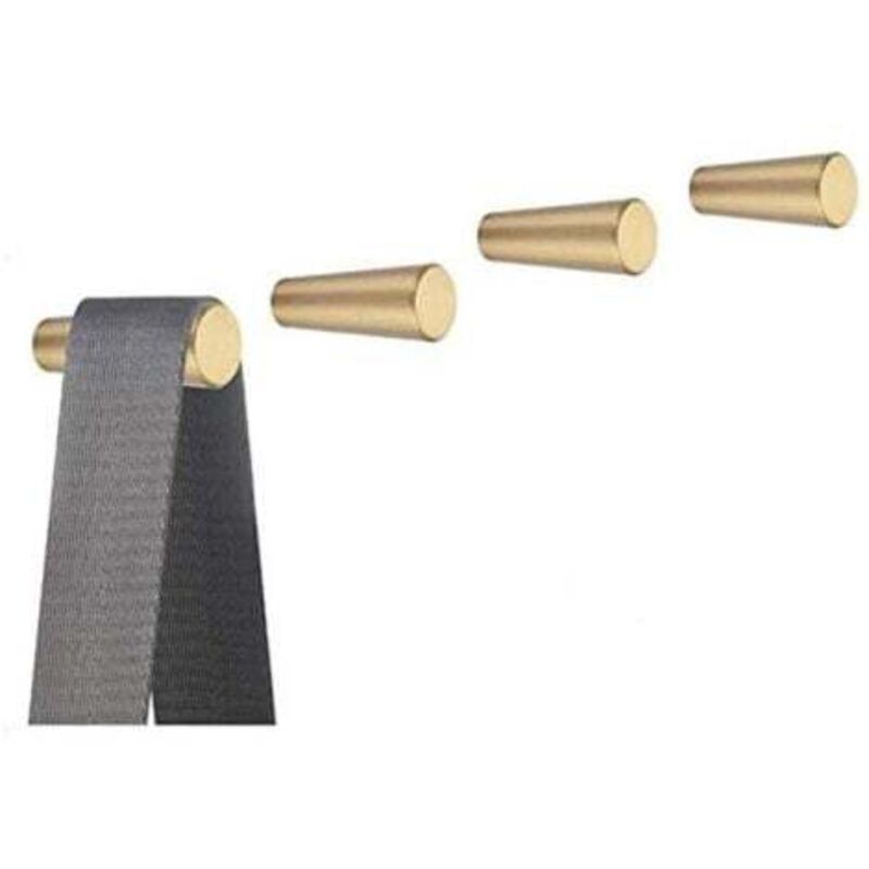 [niemals Verwendet] Set Mit 4 Wandhaken Aus Gebürstetem Messing, 40 Mm X 15 Mm, Goldene Handtuch- Und Kleiderhaken Für Badezimmer, Garderobenständer, Handtuchhalter