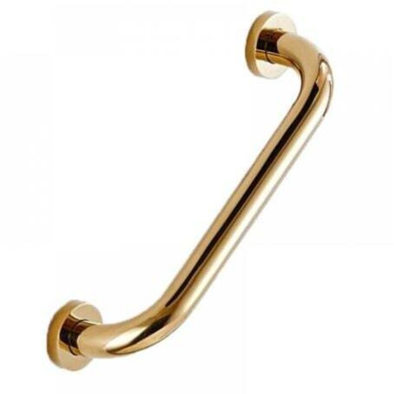 [niemals Verwendet] Massiver Haltegriff Aus Messing Fürs Badezimmer, Goldener Duschgriff, Einbau- Oder Wandmontage, 30 Cm