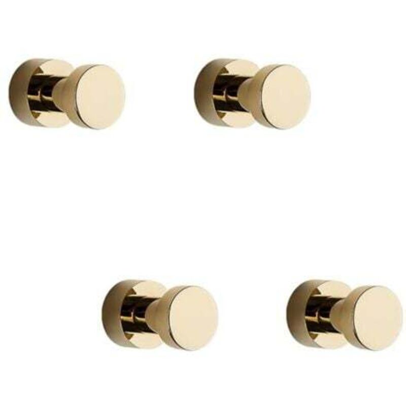 [niemals Verwendet] Goldene Handtuchhaken, 4er-pack Rostfreie Metallhaken Für Kleider Und Mäntel, Selbstklebende Oder Wandmontierte Haken Fürs Badezimmer