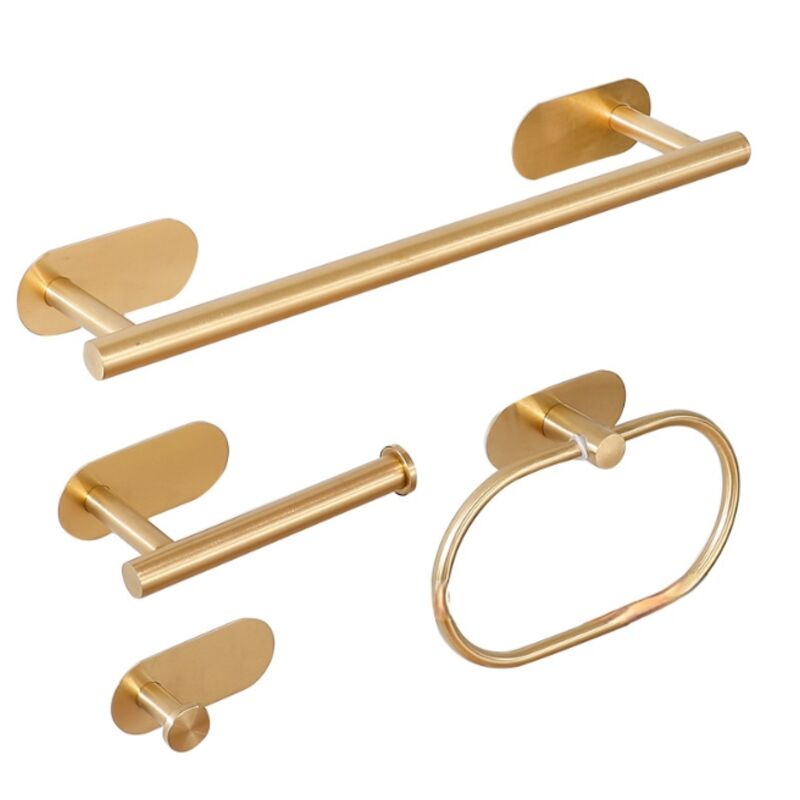 [niemals Verwendet] Set Mit 4 Selbstklebenden Handtuchhaltern Aus Edelstahl 304 (gold)
